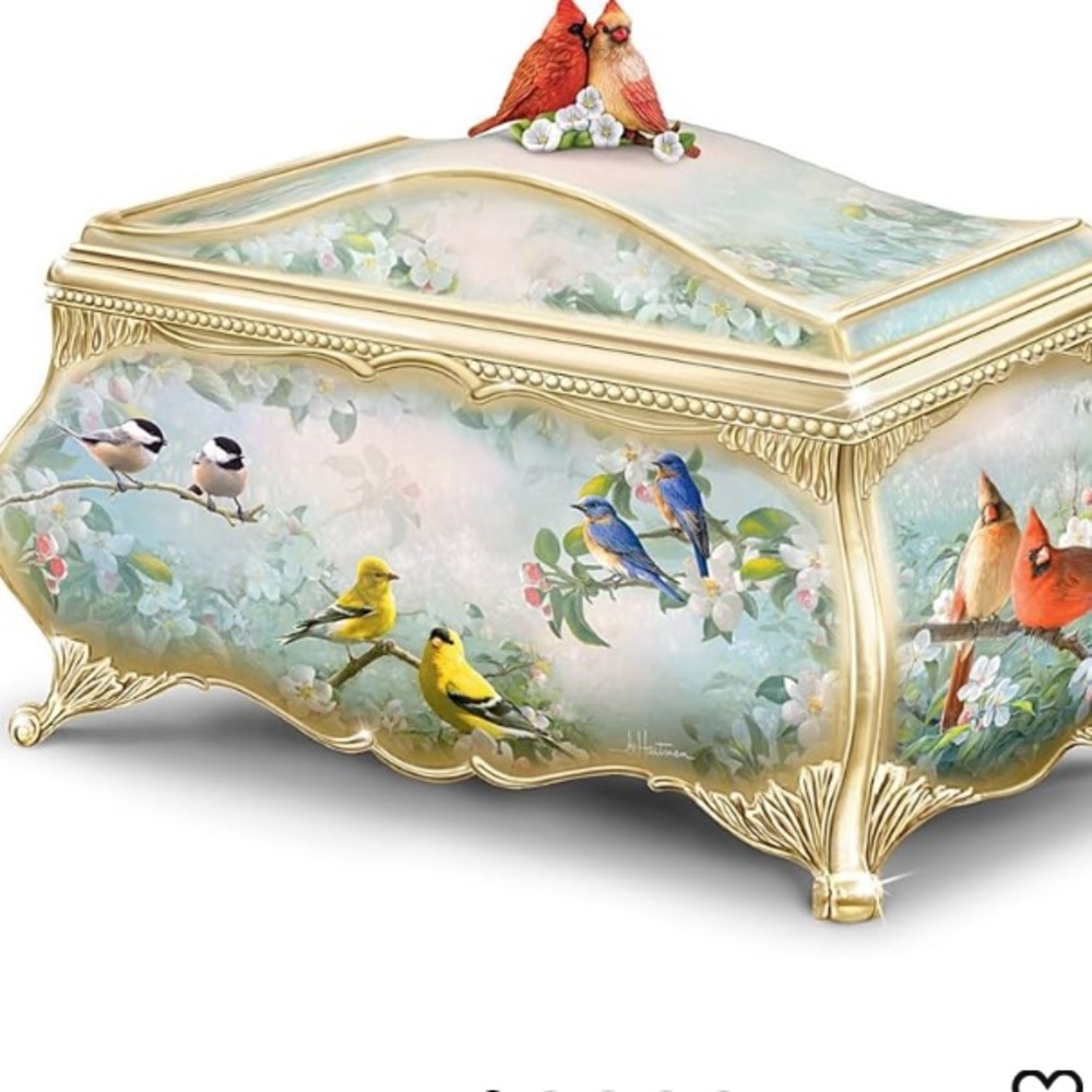 THE BRADFORD EXCHANGE SONG BIRD serenade heirloom Porcelain Music Box